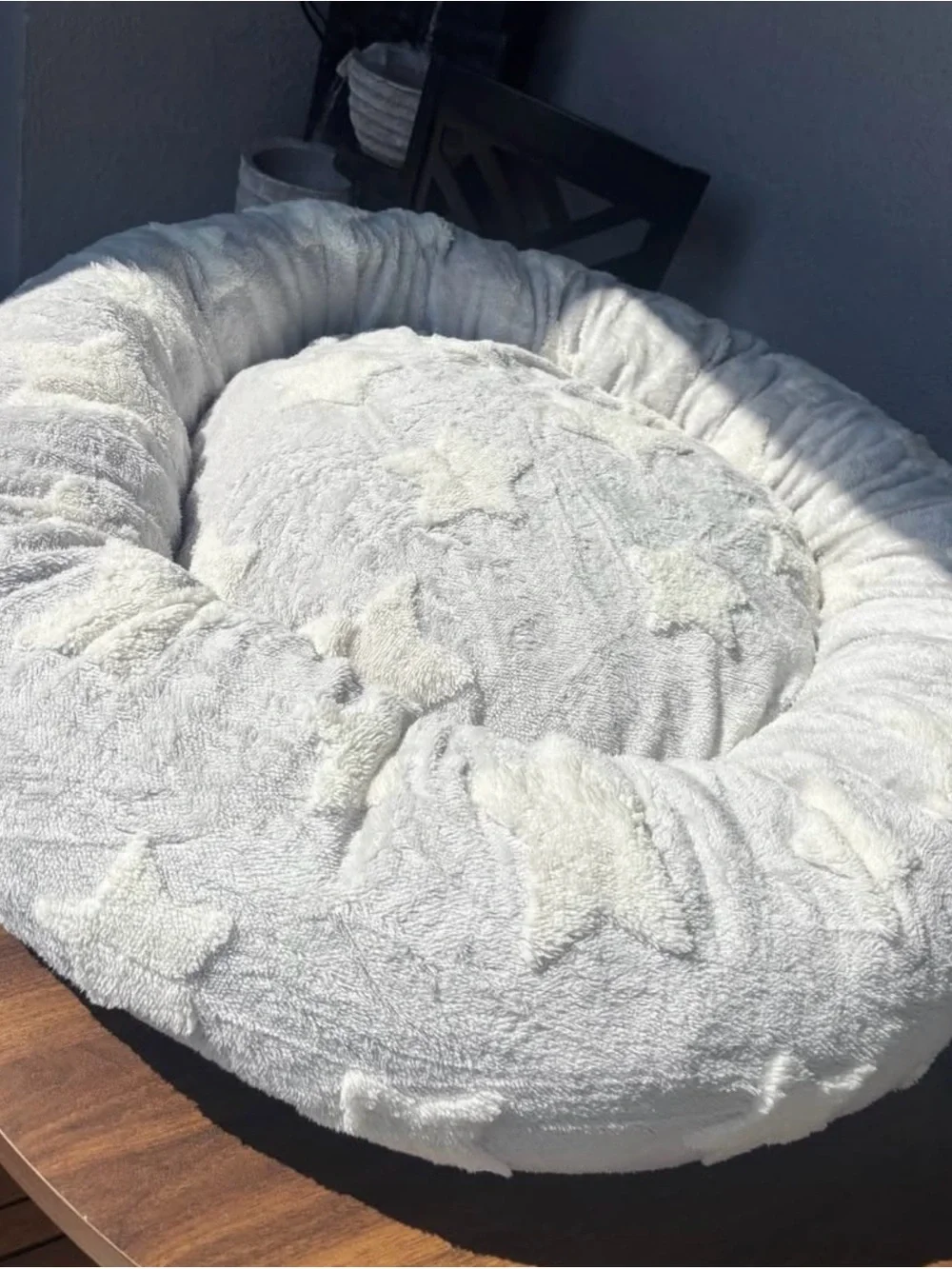 BEDSURE LARGE SIZE GREY STARS PET BED 🌟